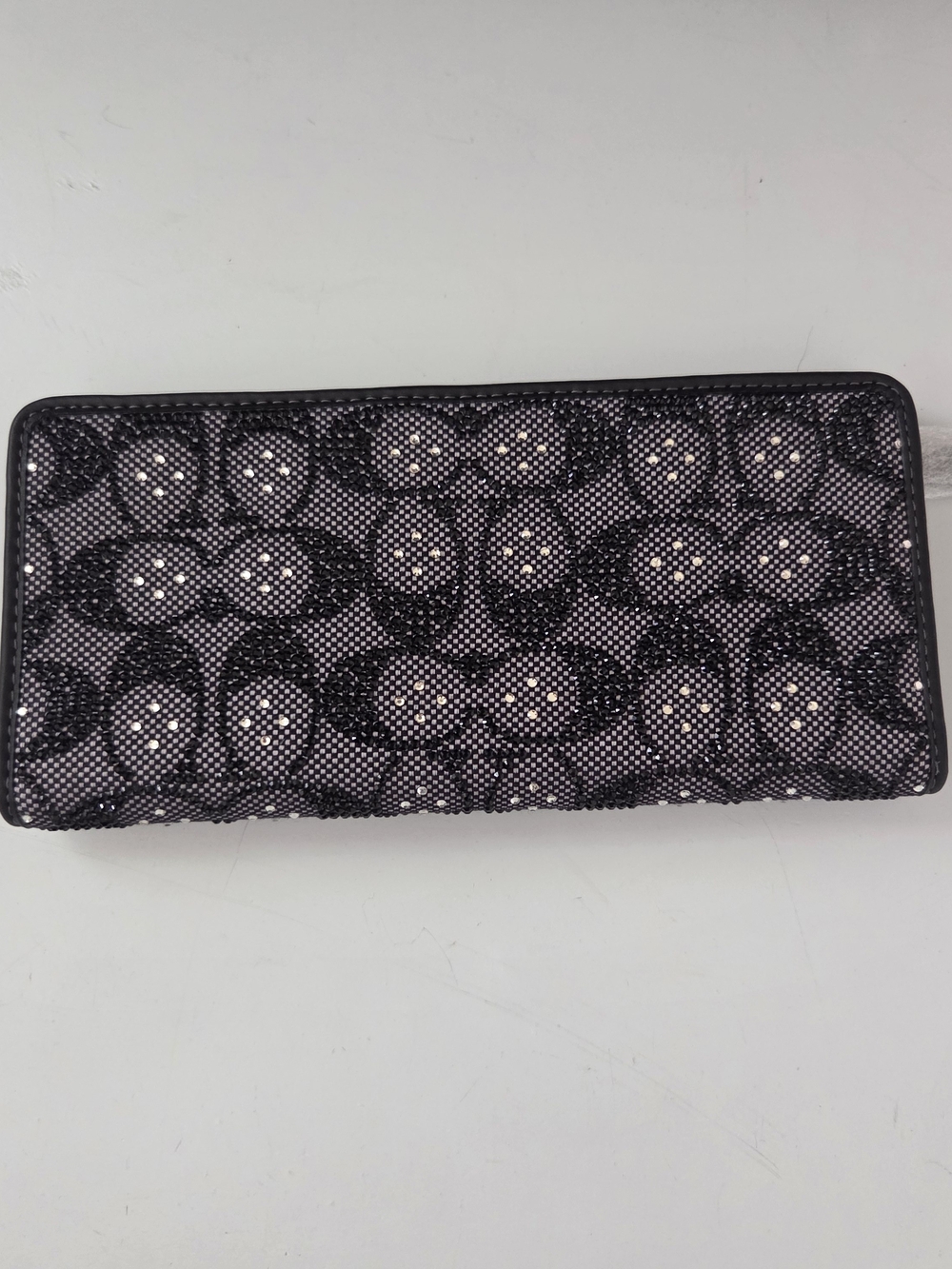 COACH Crystal Signature Jacquard Slim Wallet